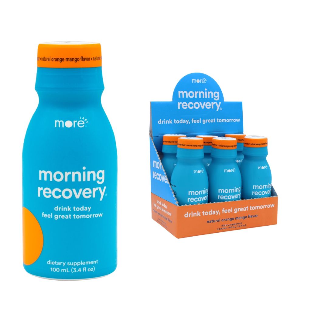 Morning Recovery DHM Electrolyte Liquid Recovery Shots - Orange Mango, 3.4 fl. oz. (6 Pack)