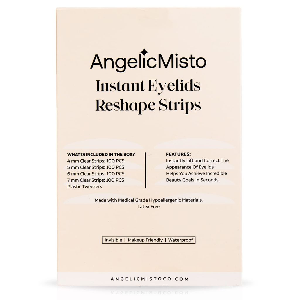 AngelicMisto Eyelid Tape 400Pcs Premium Quality Invisible Eyelid Lifter Strips