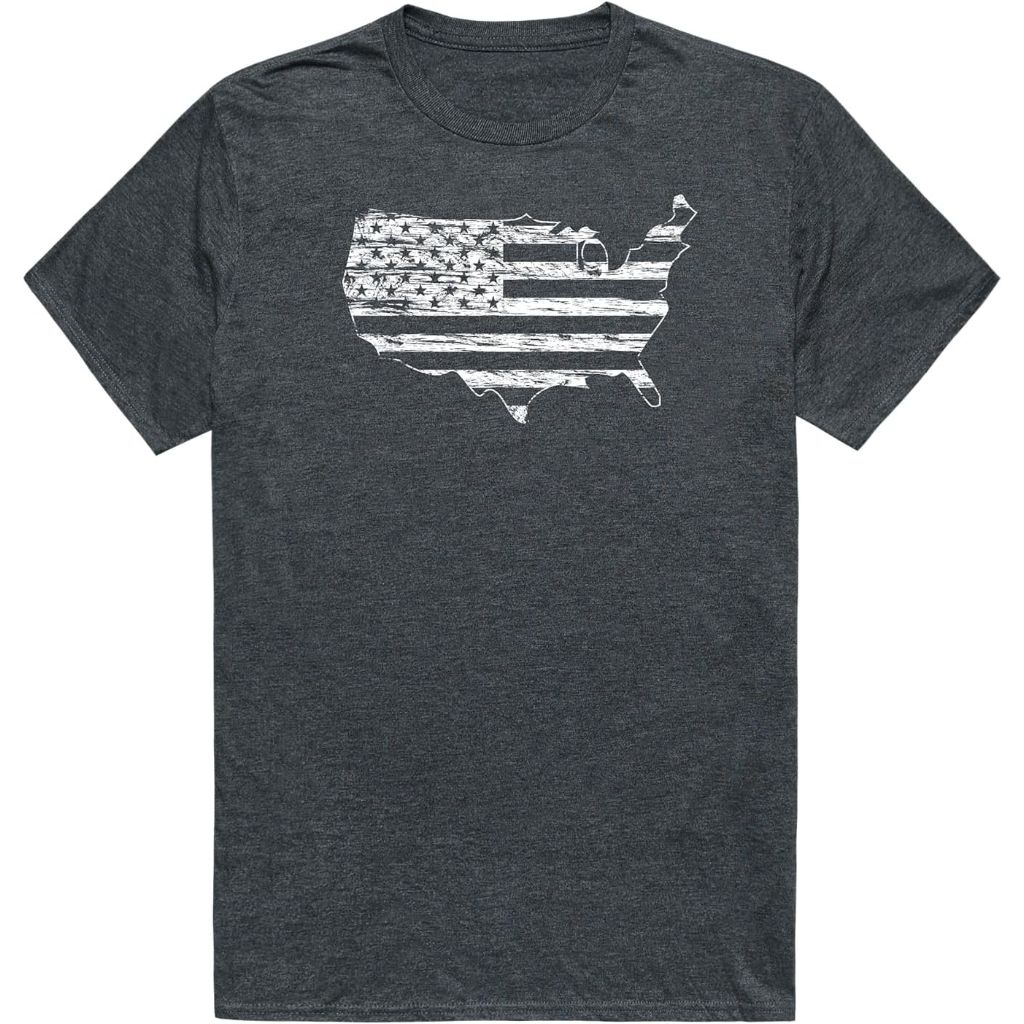 Rapiddominance Distressed Tee, Heather Charcoal, H.Charcoal, M