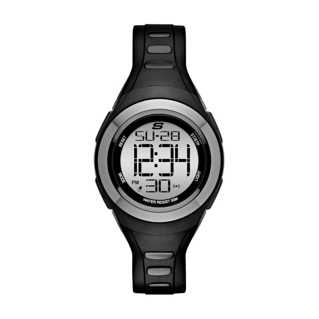 Skechers Women's Tennyson Digital Chronograph Watch, Color: Black/Gray (Model: SR2063)