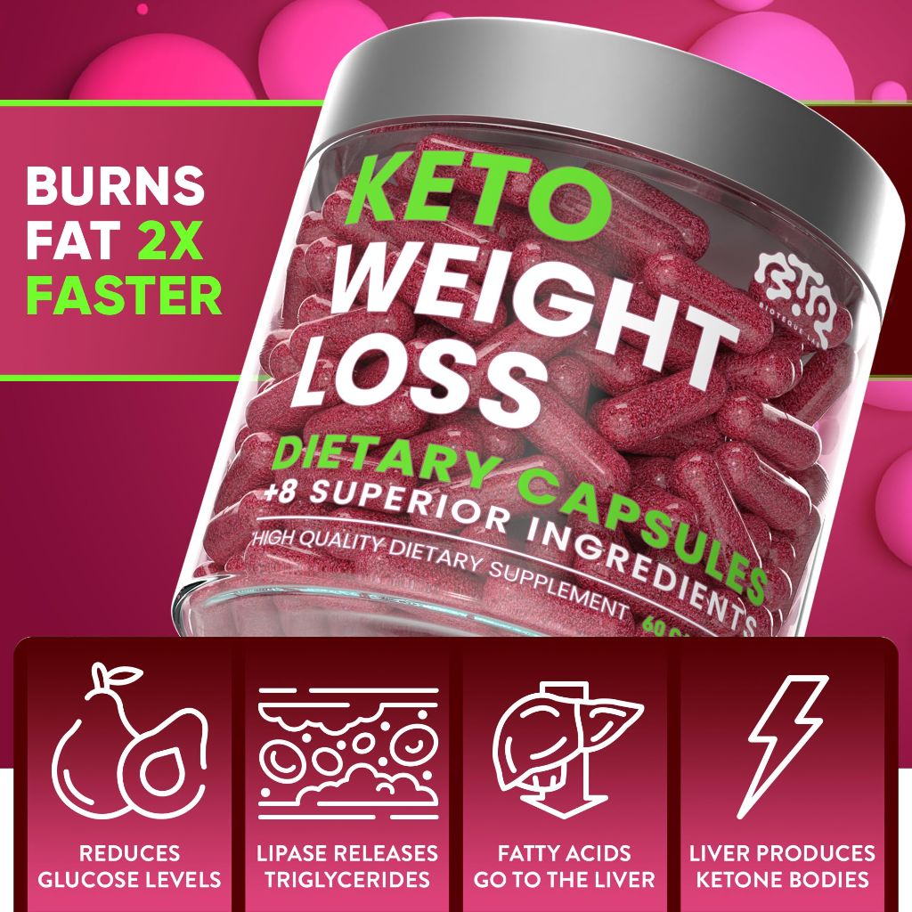 Keto Weight Loss Diet Pills, Natural Appetite Suppressant, - 60 Capsules