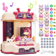 Meland Mini Claw Machine with Mini Plush Toys and Capsules, Ages 3+