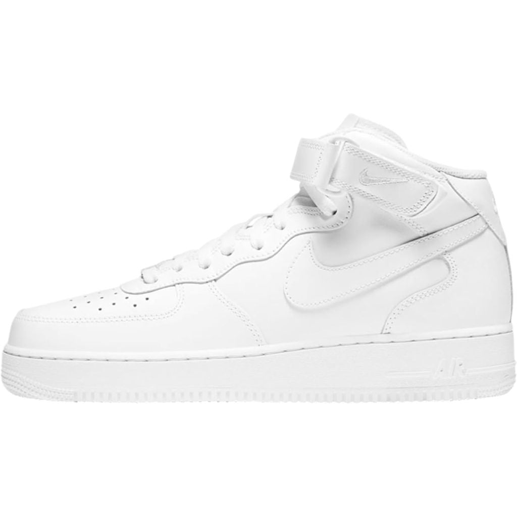 Nike Men's Air Force 1 Mid '07 Sneakers - Triple White, Size 9.5