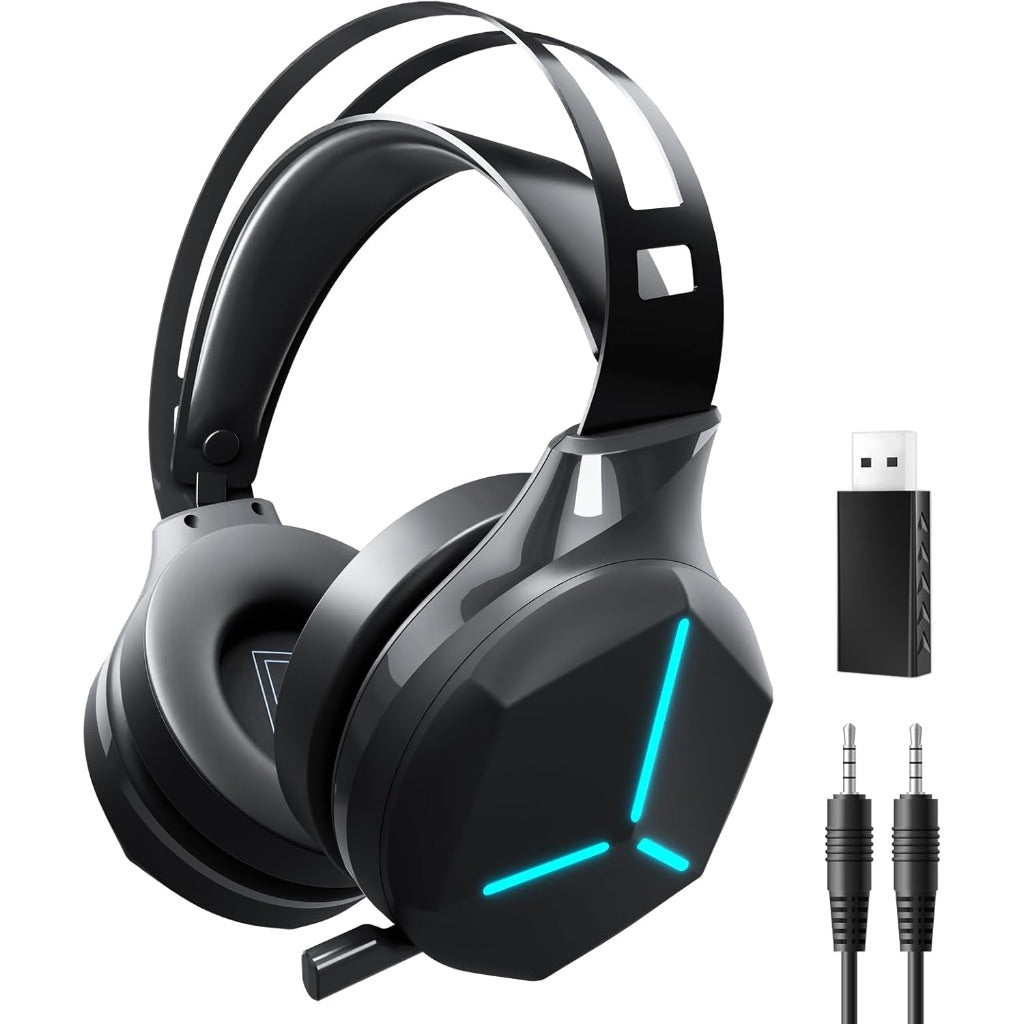 Wireless Gaming Headset with Microphone, 2.4G/Bluetooth/3.5mm 3 in 1 Stereo Gaming Headsets, Headphones Wireless Bluetooth