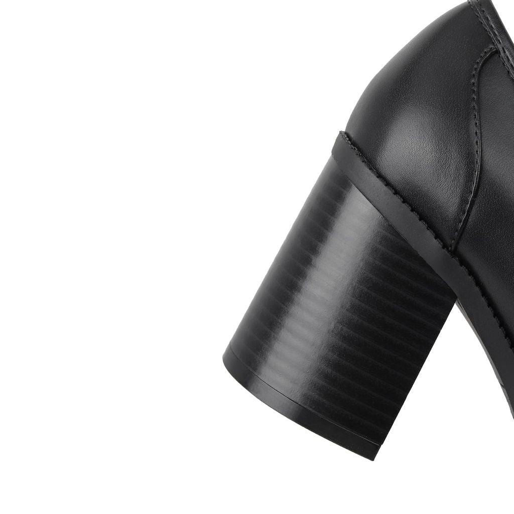 CosyFever Women's Black Loafer Pumps, Black - 10M