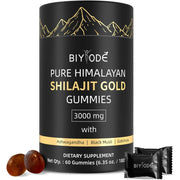 Shilajit Gummies: Pure Shilajit Himalayan Rich in Ashwagandha Gaulshura Fulvic Acid 85 Micronutrients Suitable for Men and Women No Added Sugar