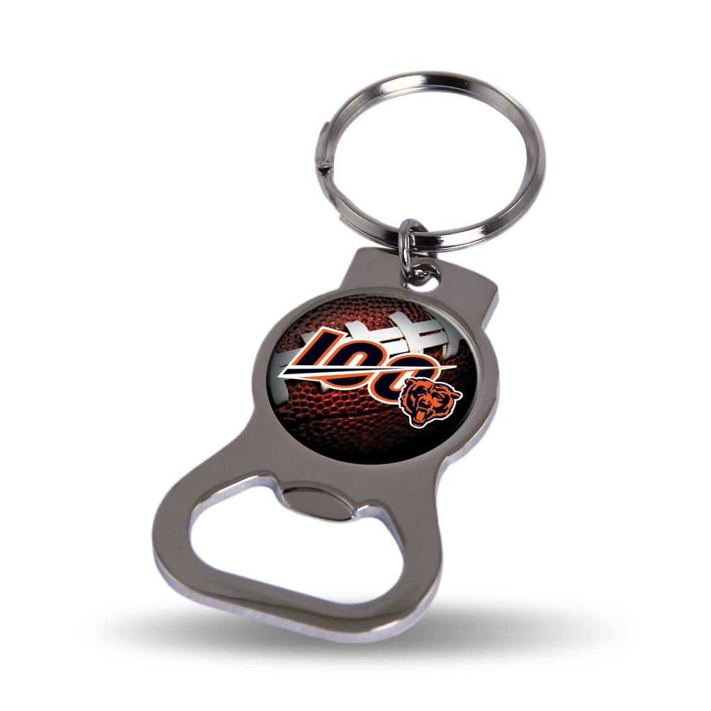 Rico Industries NFL Football Chicago Bears Metal Keychain - Beverage Bottle Opener With Key Ring - Pocket Size