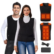 CHANGEOWN Adjustable Heated Vest for Women and Men Lined with 11 Heating Zones,
