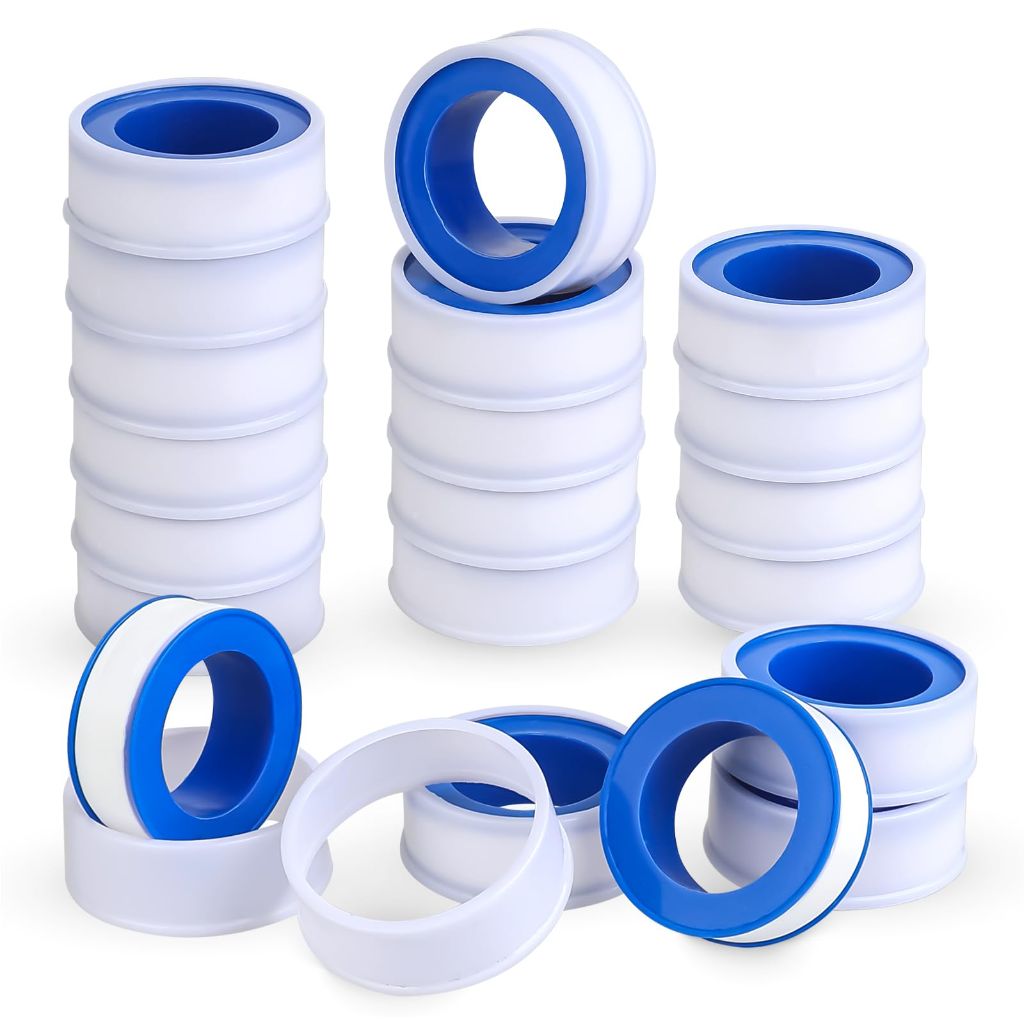 Xelsluthe 20 Rolls Plumber Tape 1/2 Inch(W) X 394 Inches(L) Thread Tape Plumbers Tapes for Shower Head