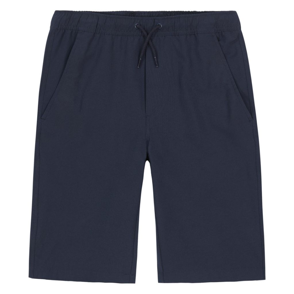 Nautica Boys' School Uniform Pull-On Jogger Short, Lowell Navy, 18 Husky