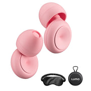 Lumo Ear Plugs for Noise Reduction - 28dB (SNR) Reusable Silicone Ear Plugs for Sleeping with Silk Sleep Mask - Work & Concert Hearing Protection - Customizable & Comfortable Noise Reducing Earplugs