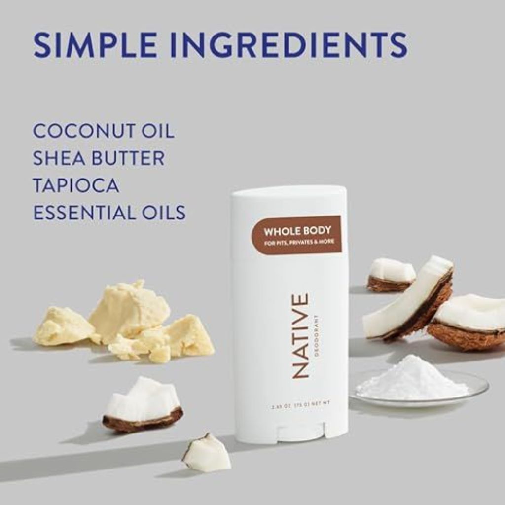 Native Whole Body Deodorant Stick Contains Naturally Derived Ingredients  Deodorant for Men and Women | 72 Hour Odor Protection  Aluminum Free with Co - 3Pk