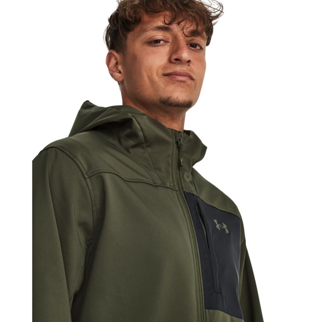 Under Armour Mens Storm Cold Jacket, Black/Marine OD Green - size Medium