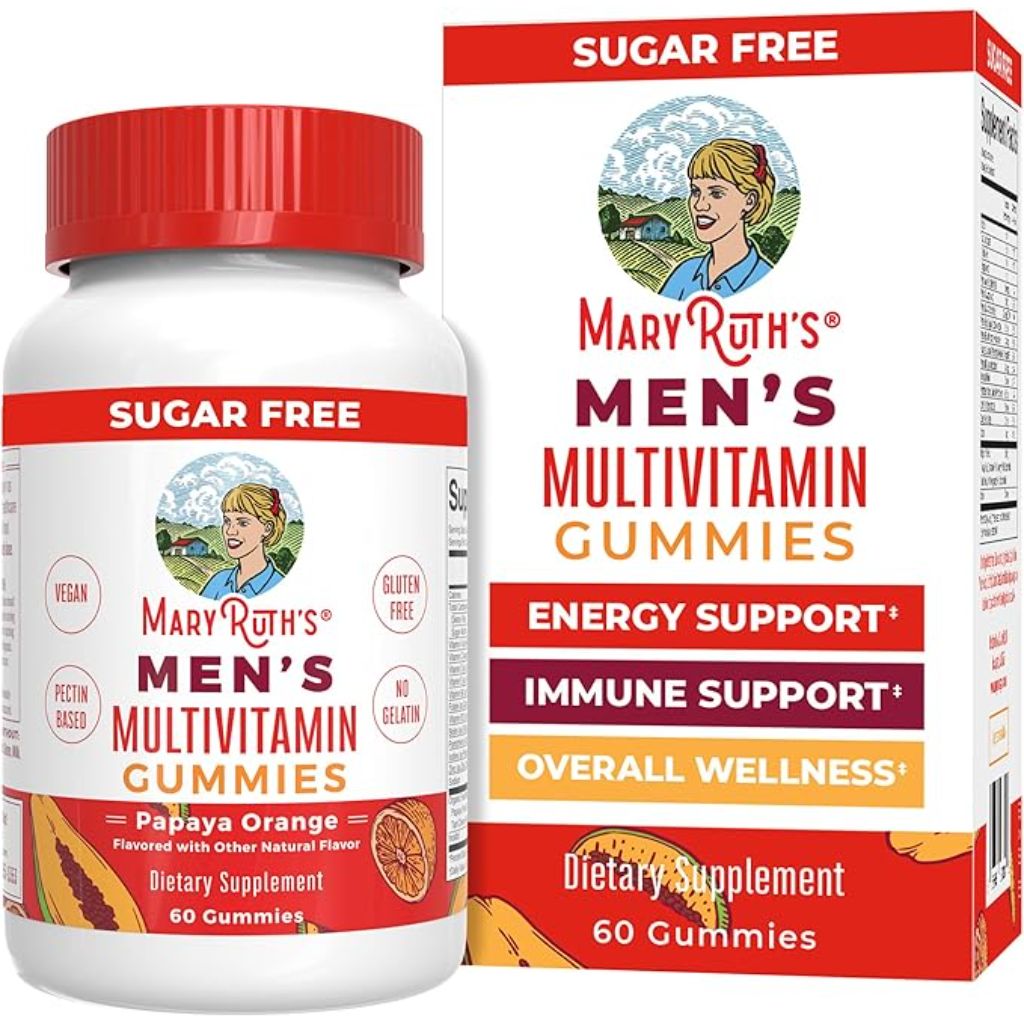 MaryRuth's Organic Men's Multivitamin Gummies, 60 Count (Pack of 6)