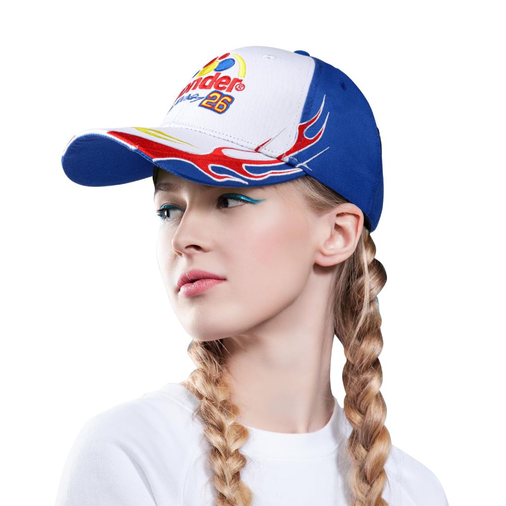 Talladega Nights Hat Ricky Bobby Cap, White/Blue