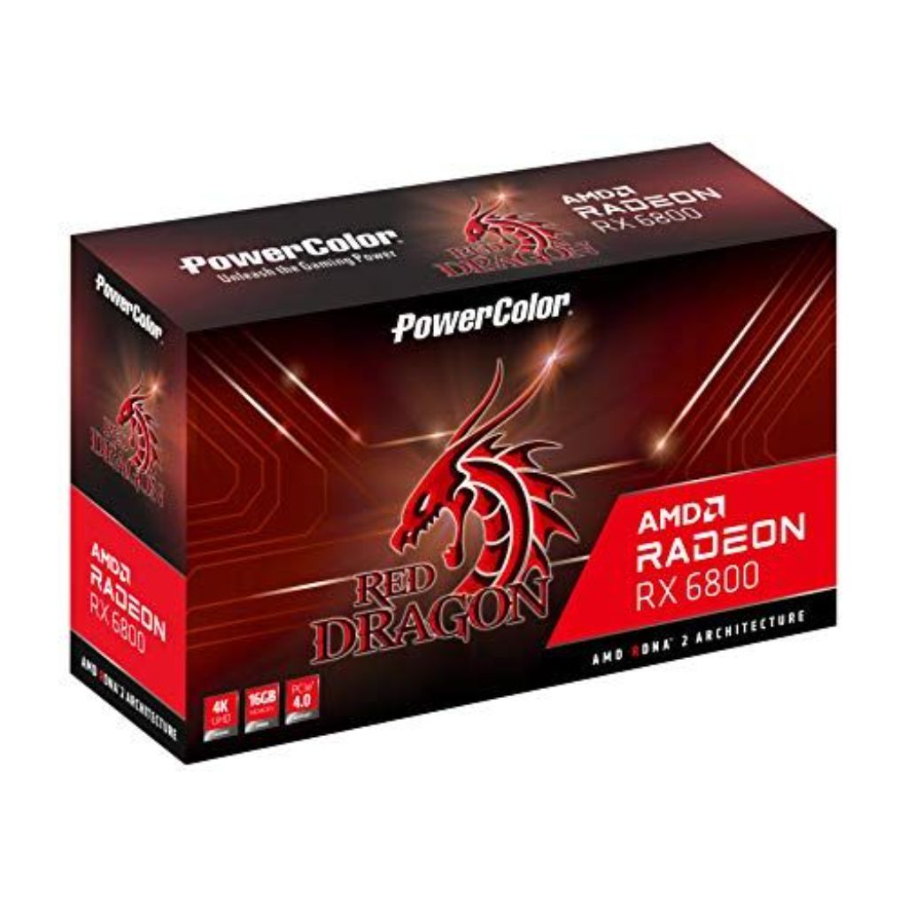 PowerColor Red Dragon AMD Radeon RX 6800 Gaming Graphics Card 16GB GDDR6 RDNA2