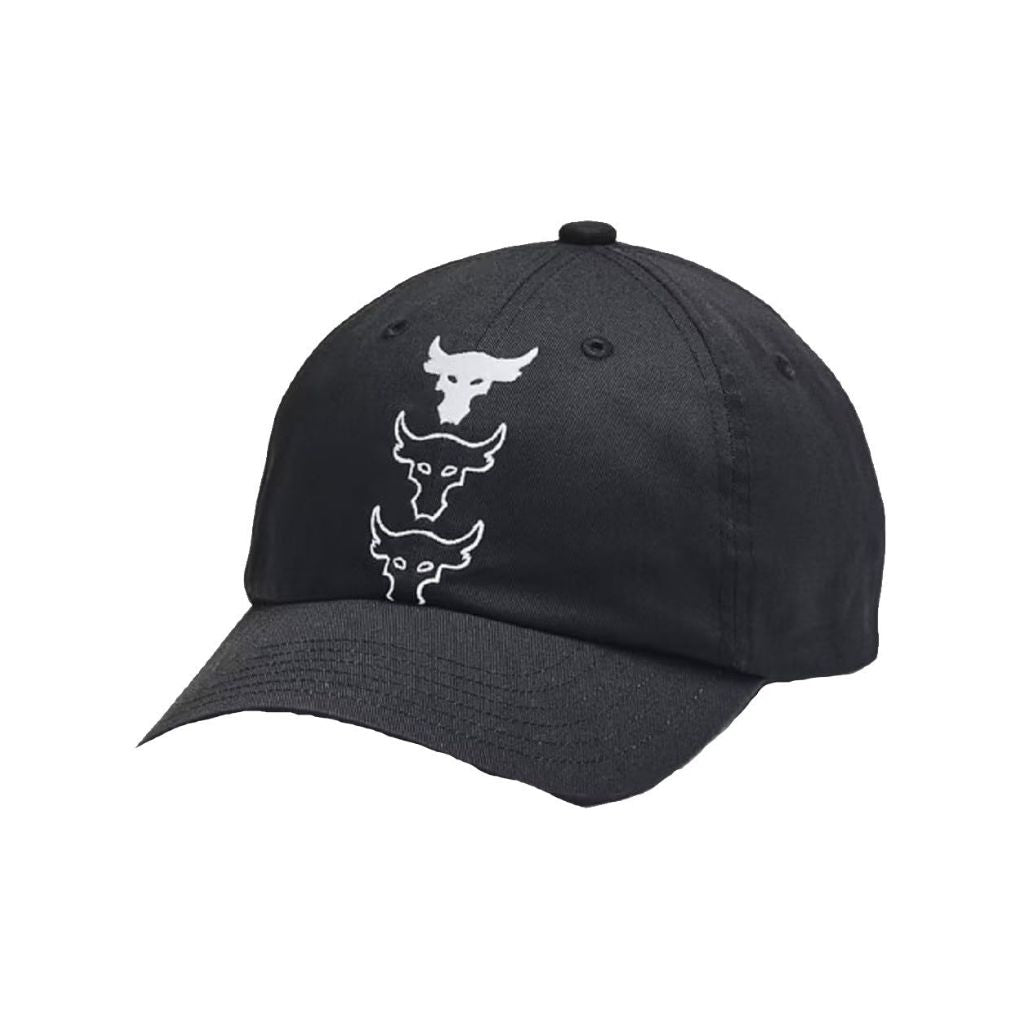 SZ OS, Under Armour Unisex-Youth Project Rock Adjustable Hat, (003) Black/White/White