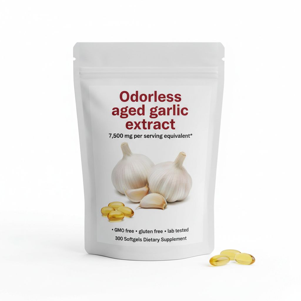 Odorless Aged Garlic Extract Softgels Capsules, 300 Ct