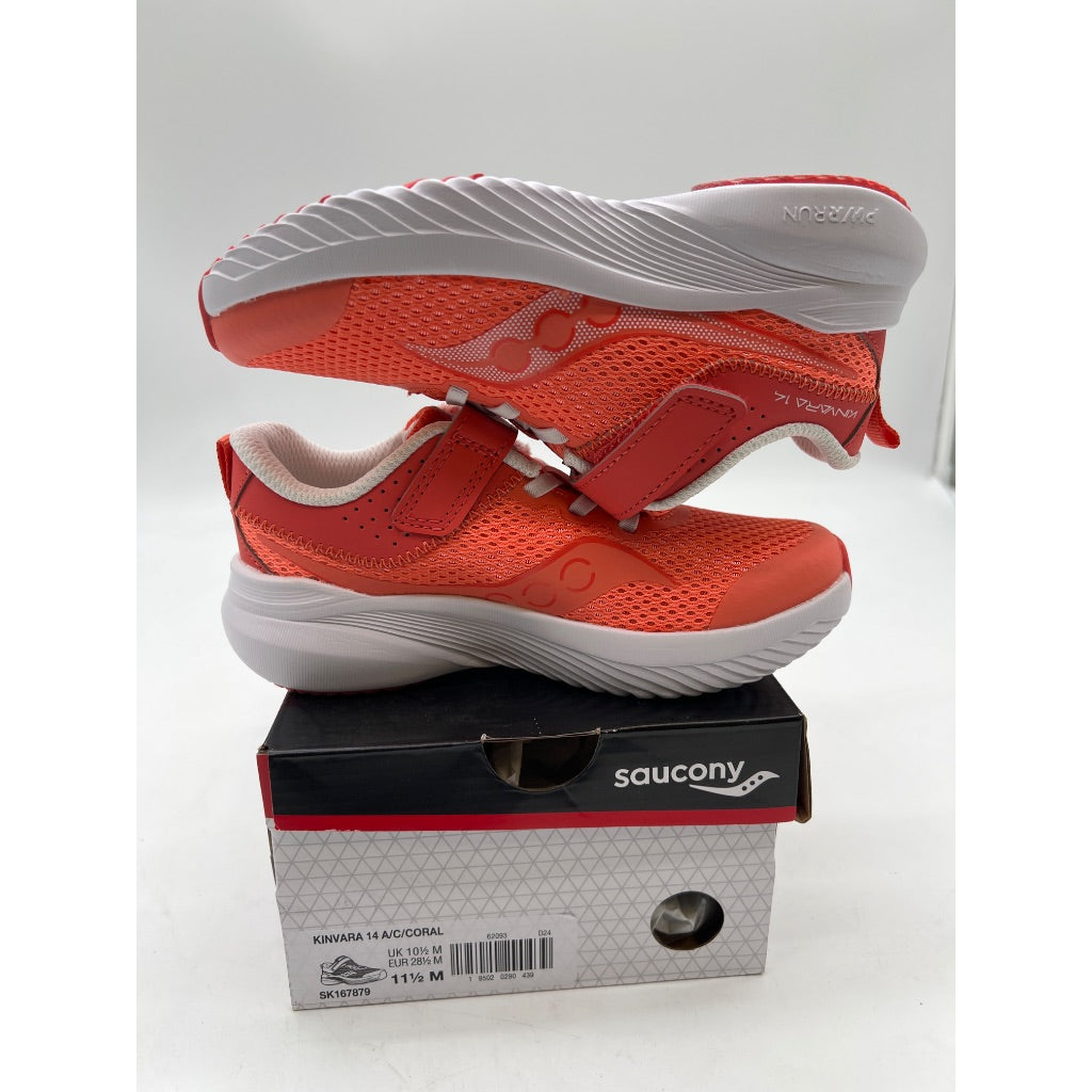 Saucony Kids Kinvara 14 A/C Sneakers, Coral SZ 11.5