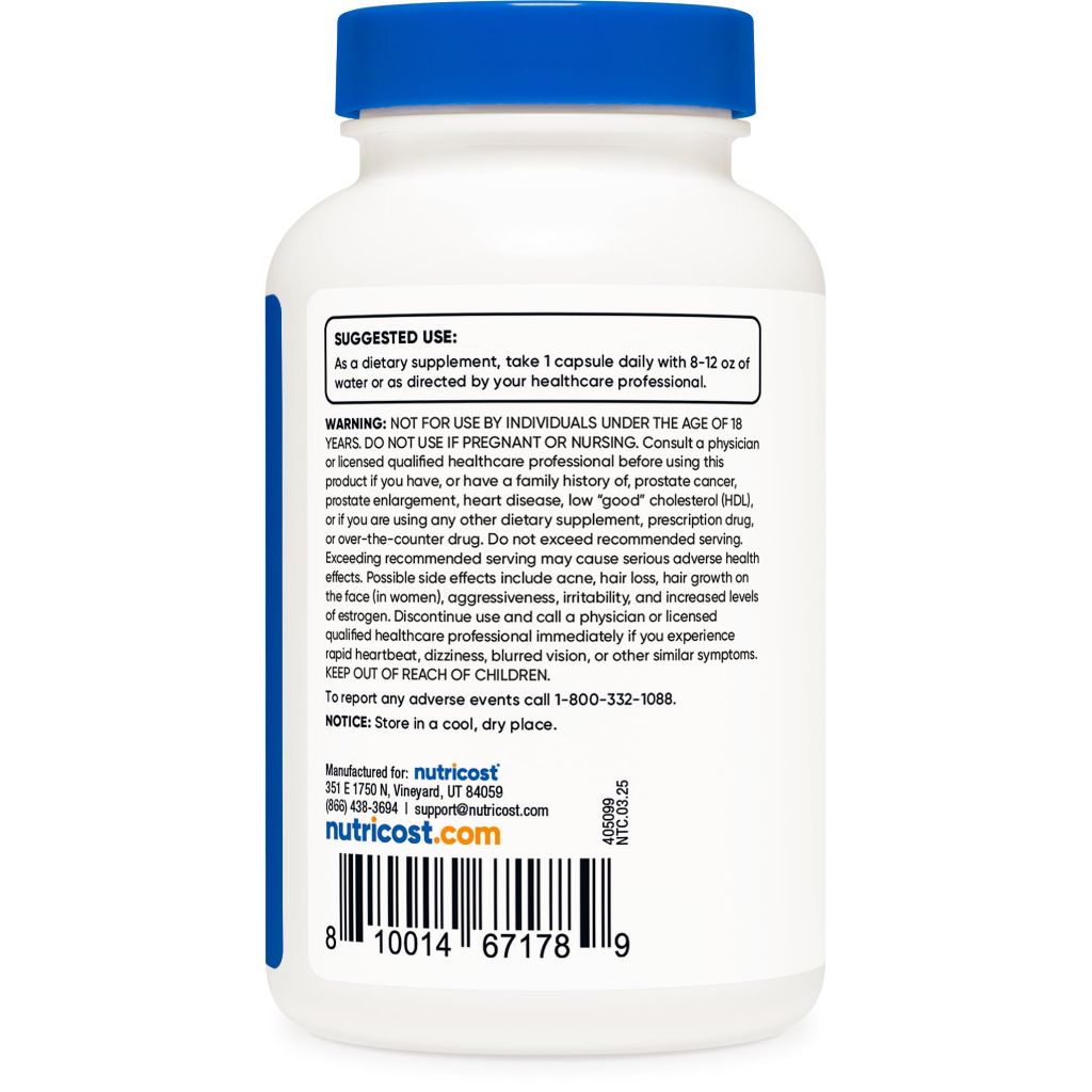 Nutricost DHEA 50mg, 240 Capsules - Gluten Free, Soy Free, Non-GMO, Supplement