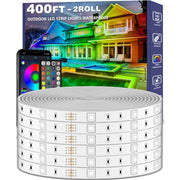 Talkhigh 400ft Outdoor LED Strip Lights Waterproof, IP68 Outside Led Light Strips Waterproof with App and Remote