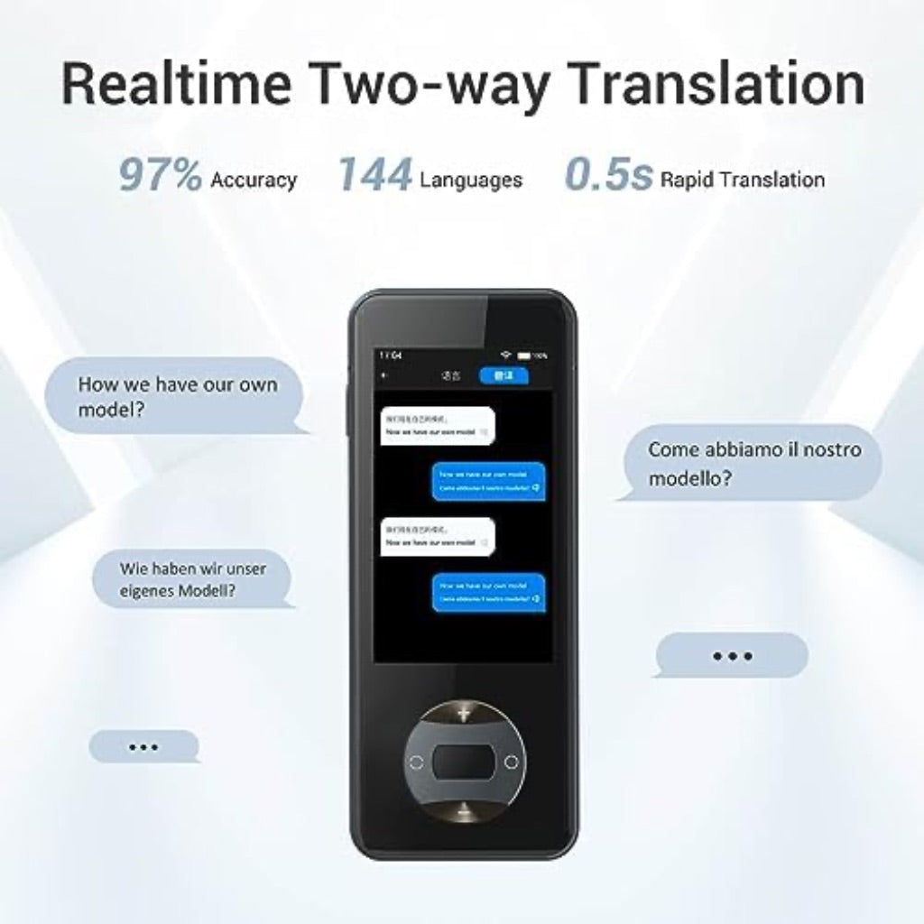Wooask W10 Offline Language Translator Device - 144 Different Languages and Accents