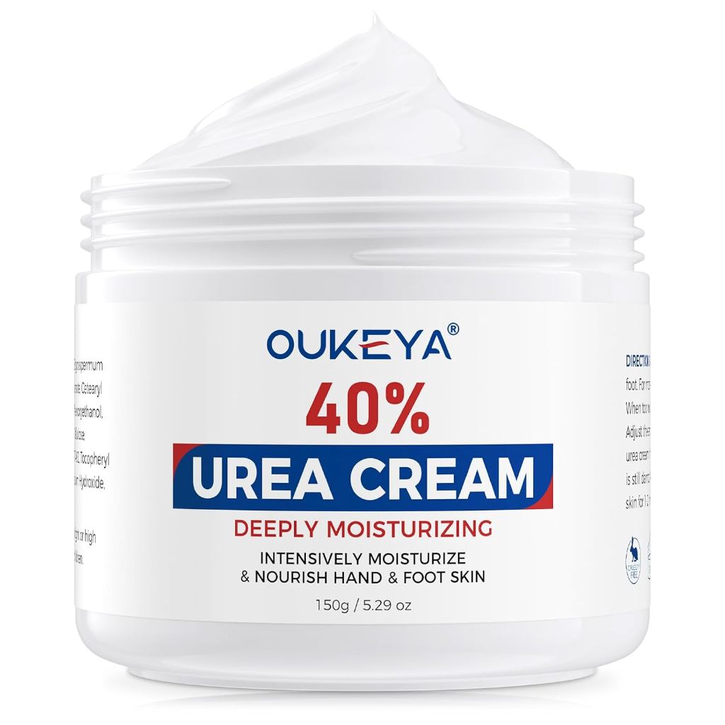 OUKEYA Urea Cream 40 Percent for Feet, Maximum Strength Moisturizer, 5.29 oz