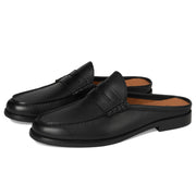 SZ 8.5, Steve Madden Mens ABBOTT Slipper Moc, Black Leather