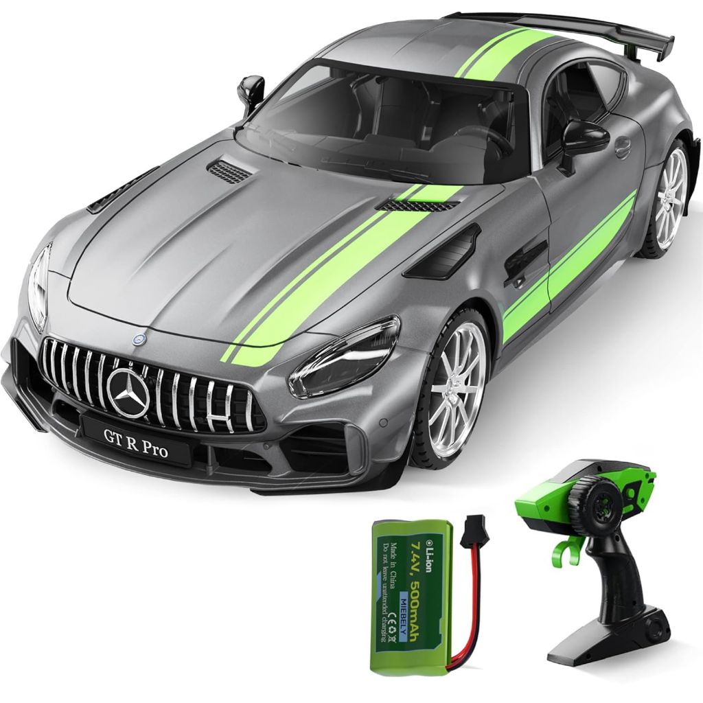 MIEBELY Remote Control Car, Mercedes Benz 1/16 Scale Official Authorized GT R Pro Rc Cars 7.4V 500mAh Rechargeable Battery
