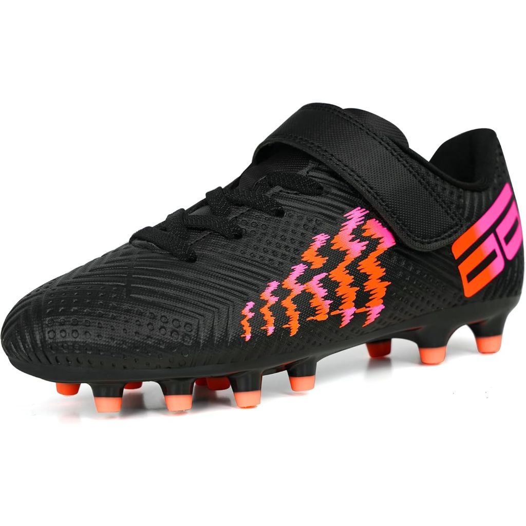 brooman Kids Firm Ground Soccer Cleats Boys Girls Football Shoes