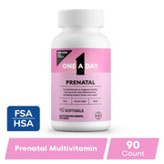 One A Day Prenatal Vitamins  Folic Acid  Iron  Omega 3 (DHA)   90 Count