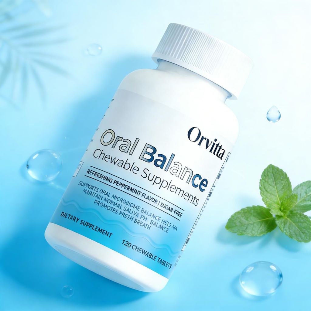 Orvitta Oral pH Balance Chewable Tablets, Sugar-Free - Mint, 120ct.