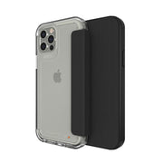 ZAGG Gear4 Wembley Flip Fred Compatible with iPhone 12 Pro Max 6.7 Case, Advanced Impact Protection with Integrated D30 Technology, Anti-Yellowing, Phone Cover - Transparent