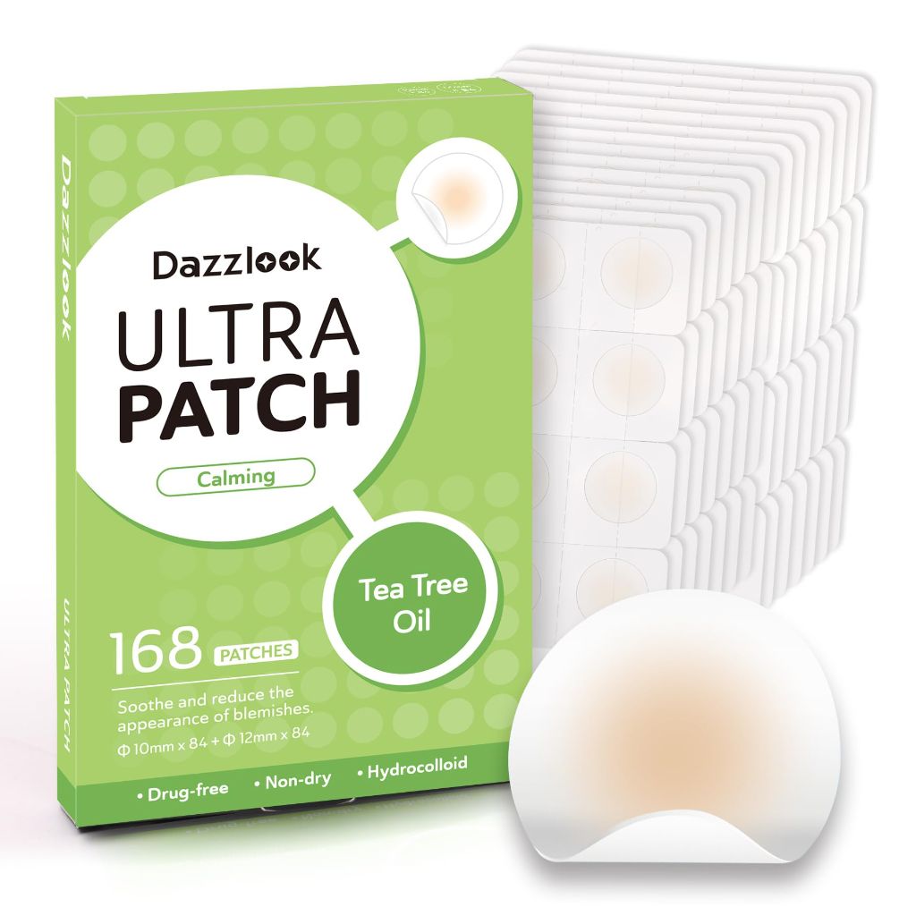 Dazzlook Ultra Pimple Patches Large Pack, Invisible Hydrocolloid -168 Patches
