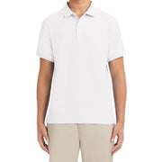 SZ 36-37M Izod Mens Short Sleeve Pique Polo Shirt, White-100,