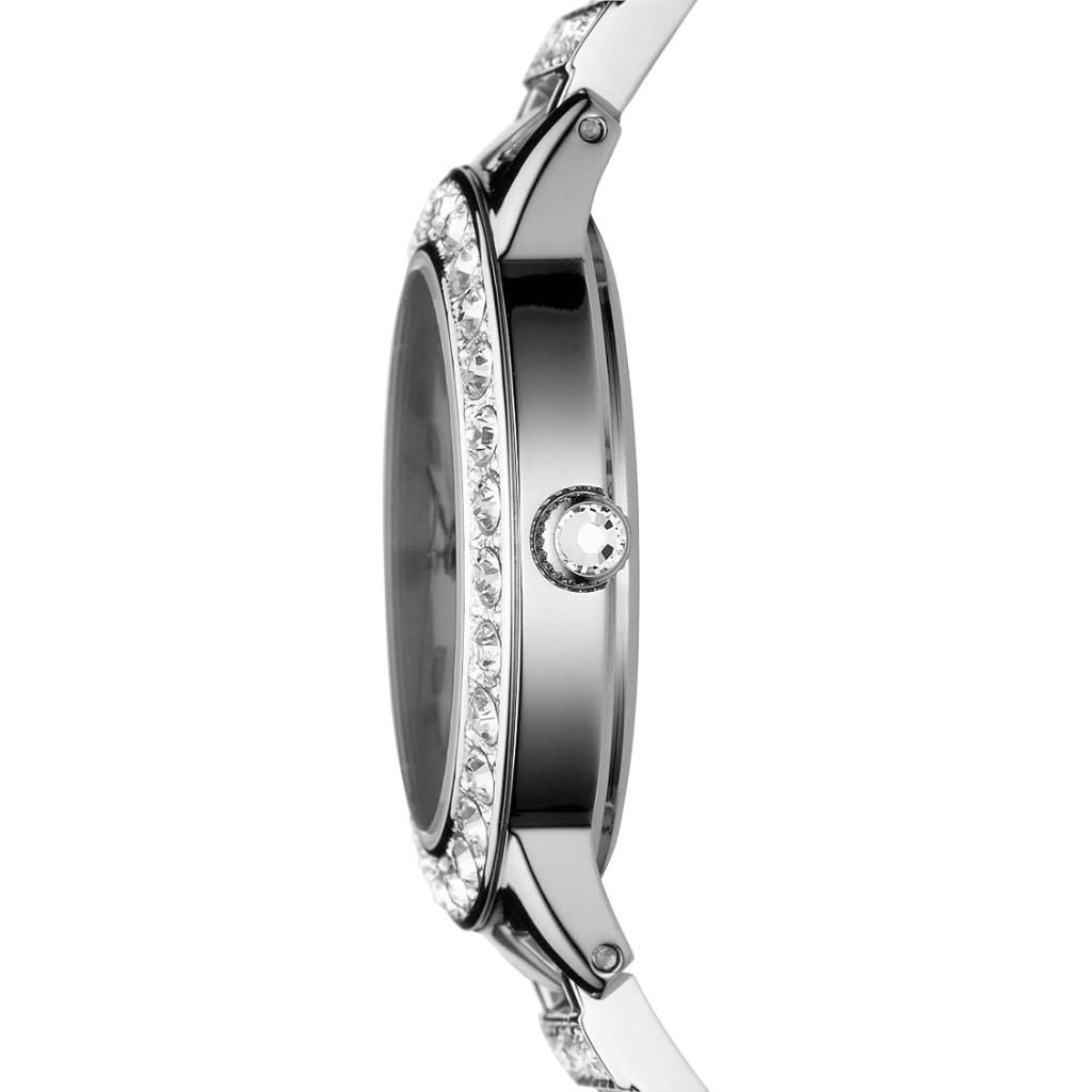 Fossil Women's Jesse Stainless Steel Three-Hand Silver Glitz 34mm Watch - ES2362