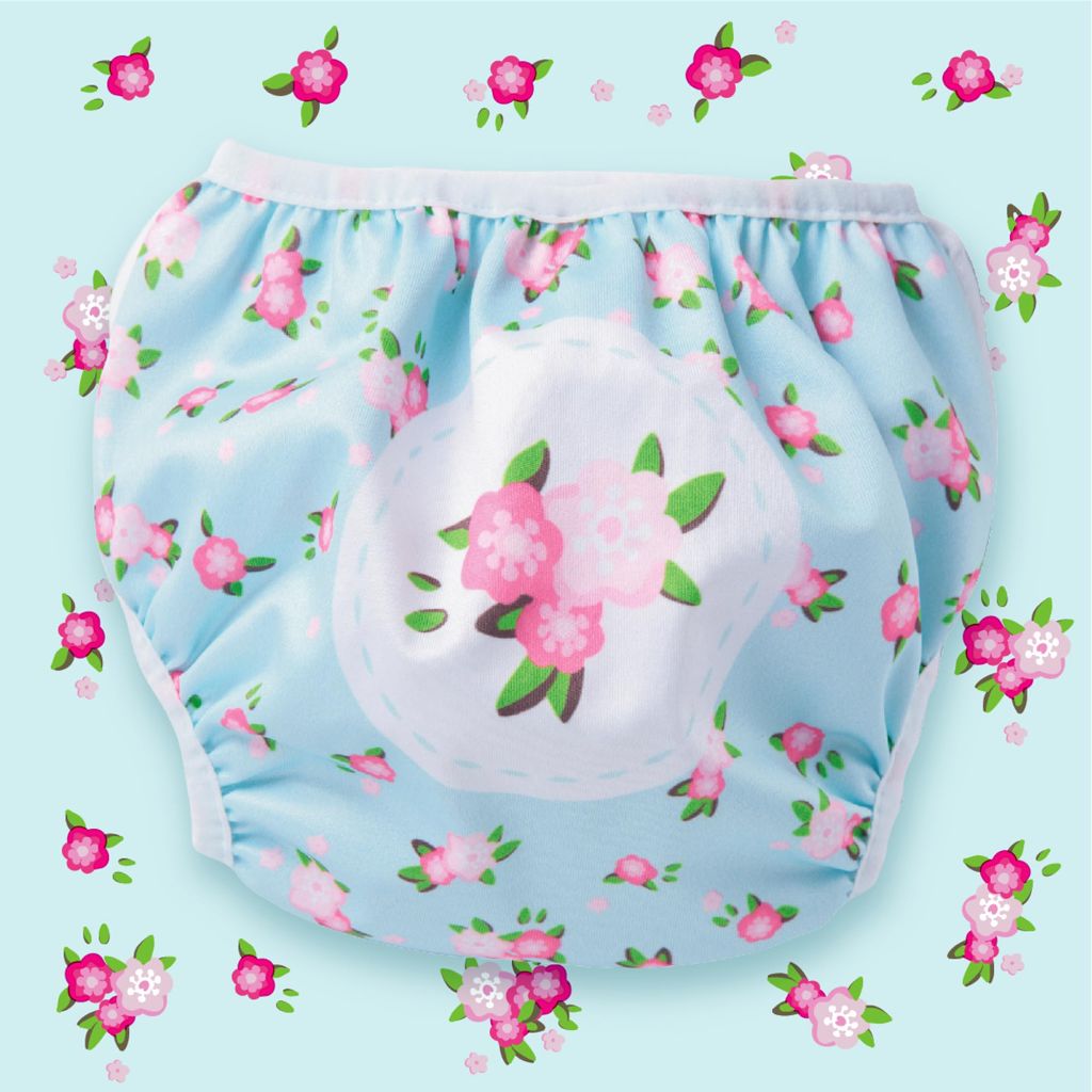 Swimava S1 Baby Swim Diaper - Reusable and Adjustable Fit for 18-31 lbs Infants, (Spring Bloom)