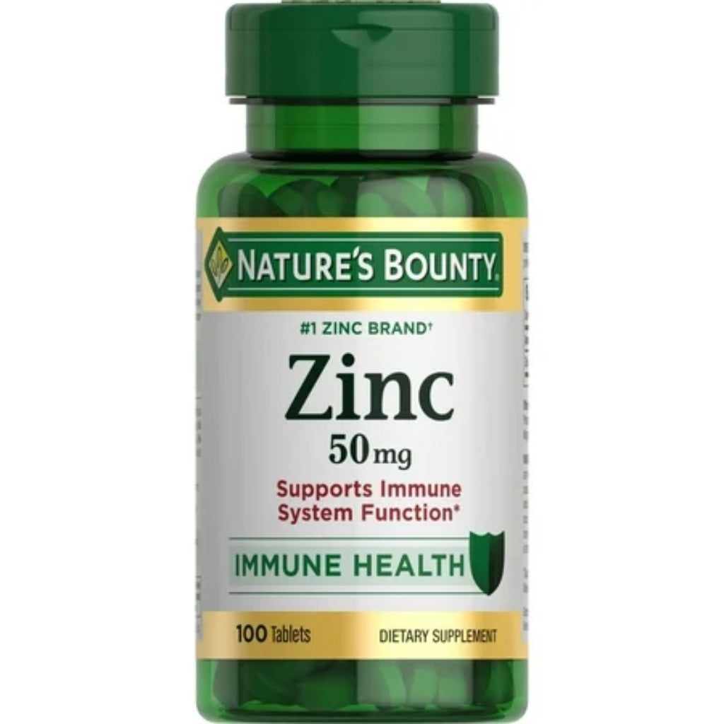 Nature’s Bounty Zinc 50mg for Immune Support - 100 Caplets
