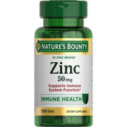 Nature’s Bounty Zinc 50mg for Immune Support - 100 Caplets