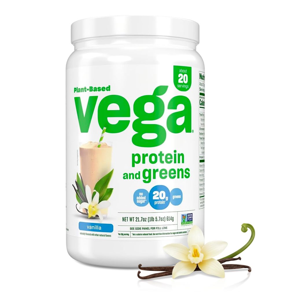 Vega Premium Protein + Supergreens, Vanilla, 21.7 oz (20 Servings)