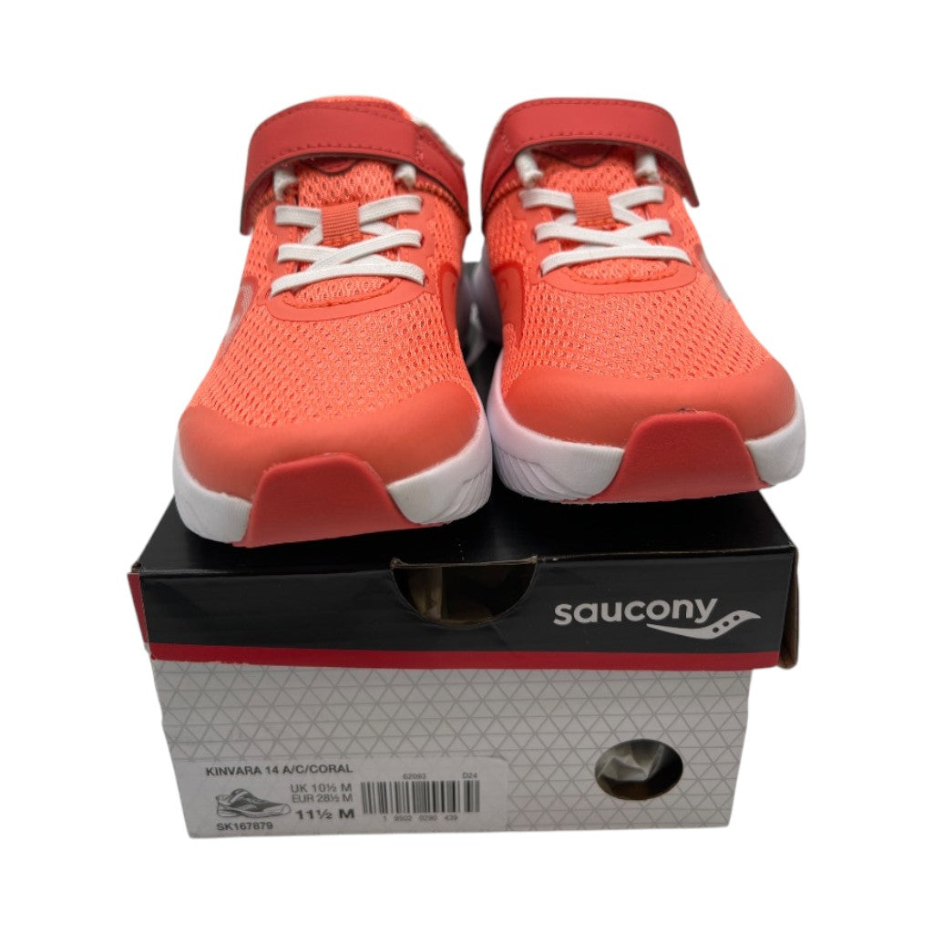 Saucony Kids Kinvara 14 A/C Sneakers, Size 11.5 M, Coral