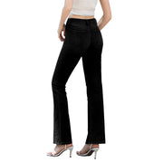 APUOR High Waisted Bell Bottom Jeans for Women, Black 0s
