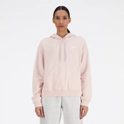 New Balance Women's Sport Essentials Fleece Hoodie, Quartz Pink, XX-Large