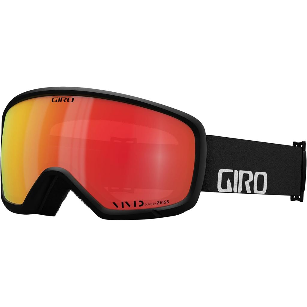Giro Ringo Asian Fit Ski and Snowboard Goggles for Adults - Black WordMark, Vivid Ember Lens (7106060)