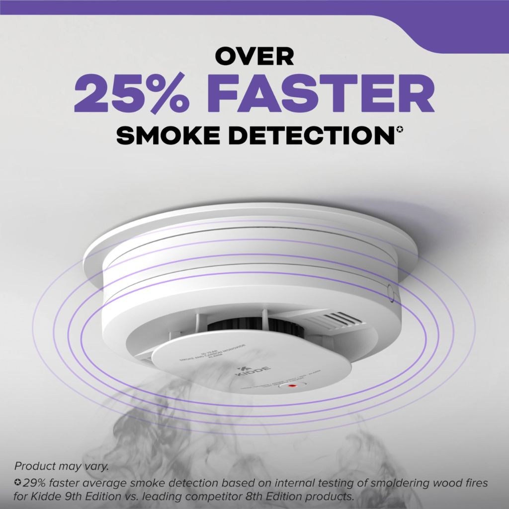 Kidde Smoke and Carbon Monoxide Detector, Hardwired with 10-Year Battery Backup | 1 Pack