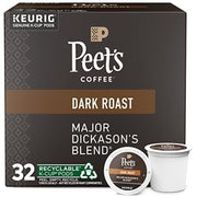 Peet S Coffee Major Dickason S Blend Premium Dark Roast Single Serve Coffee Pods  32 Count