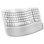 Logitech Wave Keys Wireless Ergonomic Keyboard with Cushioned Palm Rest, Comfortable Natural Typing, Easy-Switch, Bluetooth, Logi Bolt Receiver,