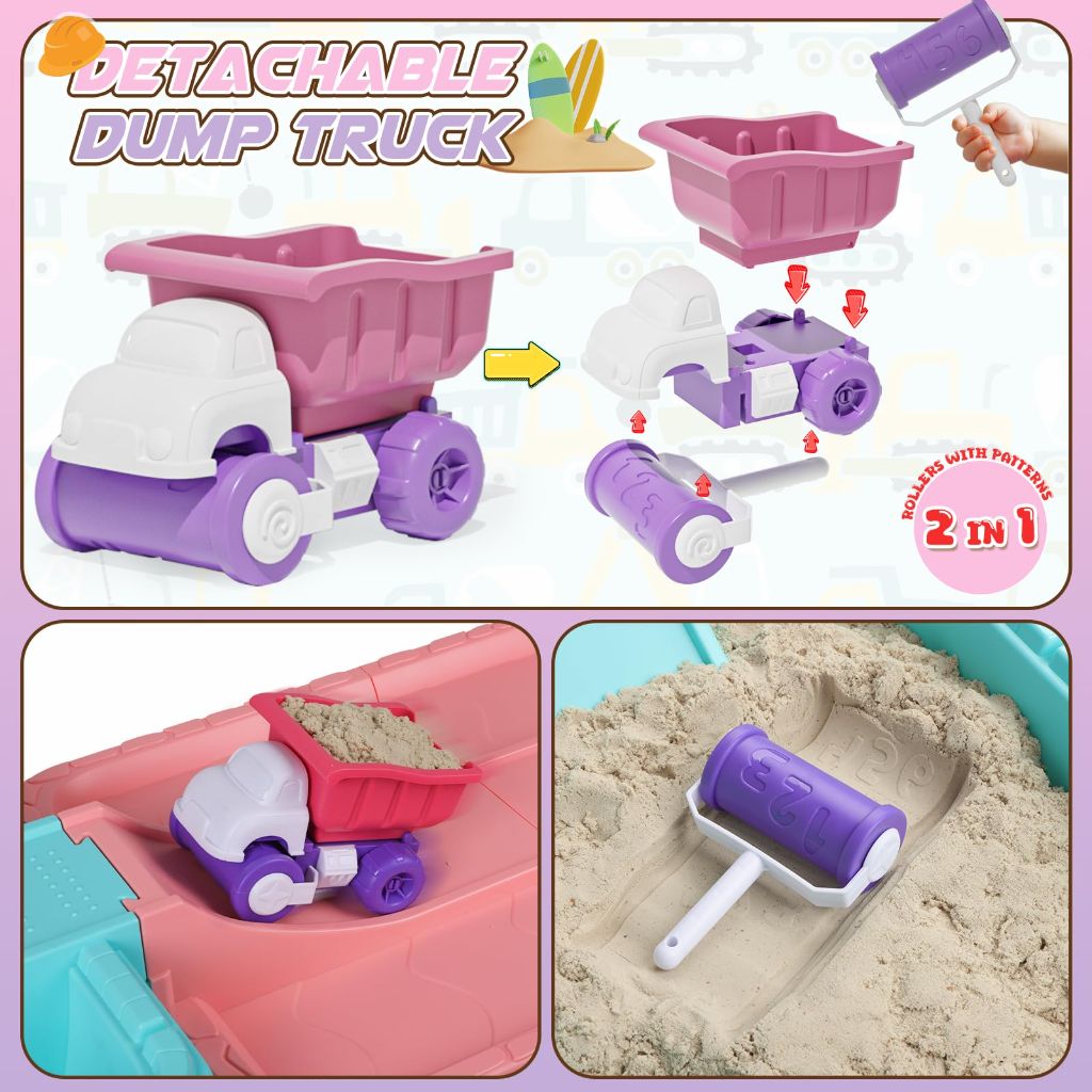KIZJORYA Sandbox with Lid (Pink)