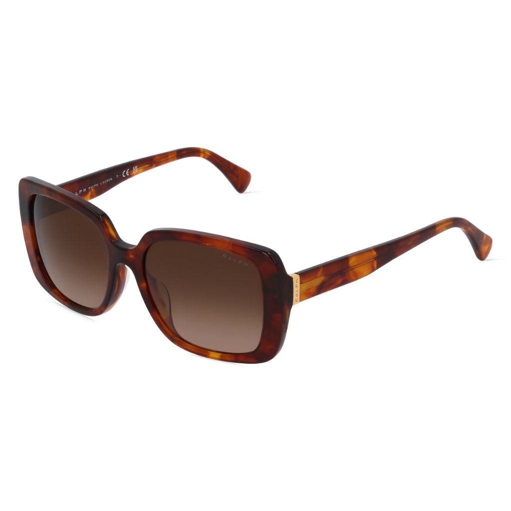 Ralph by Ralph Lauren Women's RA5298U 601113 Sunglasses - Shiny Orange Havana, 55/17/145