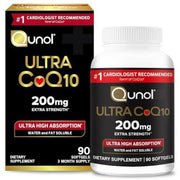 Qunol CoQ10 200mg Softgels  Ultra CoQ10 - Ultra High Absorption Coenzyme Q10 Supplements - Antioxidant Supplement for Vascular and Heart Health & Ener
